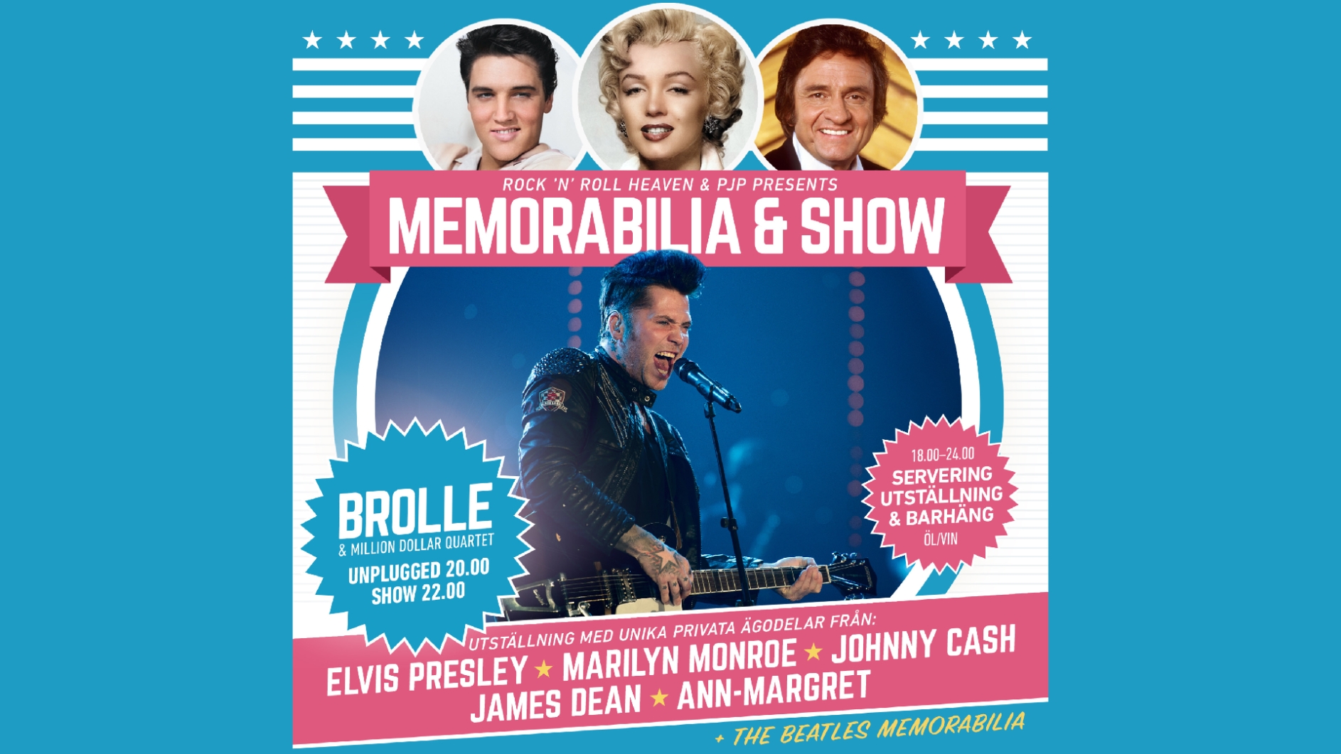 Brolle live – Memorabilia with world artists!